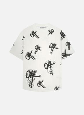 Off The Pitch Off Mark Oversized T-Shirt Heren Gebroken Wit - Maat XS - Kleur: Gebroken Wit | Soccerfanshop