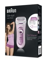 Braun Silk-épil Lady Shaver 5-360 Roze - 3in1 Elek Scheerapparaat, Trimmer En Scrubsysteem Met Snoer - thumbnail
