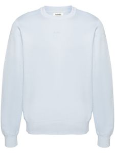 SANDRO logo-embroidered cotton sweatshirt - Bleu