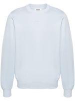 SANDRO logo-embroidered cotton sweatshirt - Bleu - thumbnail