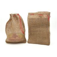 12x Jute knikker zakken met koord 25 x 35 cm 12x Jute knikker zakken met koord 25 x 35 cm