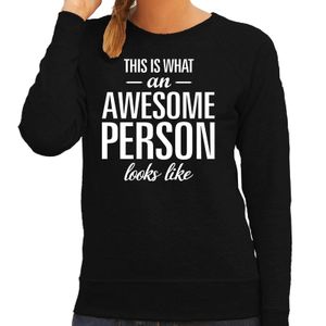 Awesome person / persoon cadeau trui zwart dames