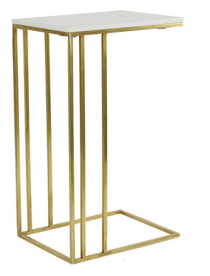 Light & Living Laptoptafel 'Roshan' Marmer, 41 x 31cm, kleur Wit