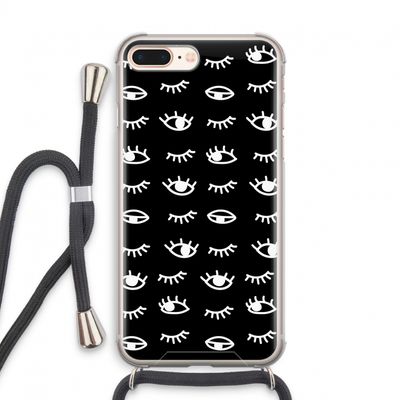 Eye pattern #3: iPhone 8 Plus Transparant Hoesje met koord