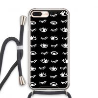 Eye pattern #3: iPhone 8 Plus Transparant Hoesje met koord