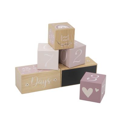 Label Label Mijlpaalblokken Roze