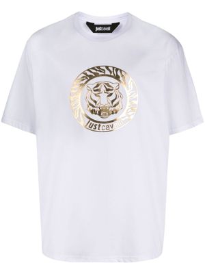Just Cavalli t-shirt en coton à logo imprimé - Blanc
