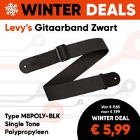 Levy's M8POLY-BLK Single Tone Polypropyleen Gitaarband Zwart - Aanbieding