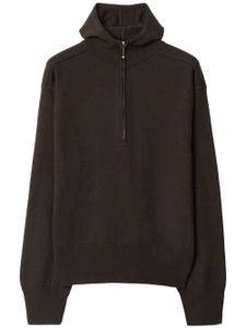 Burberry hoodie en laine à fermeture zippée - Marron