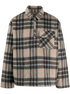 Represent checked quilted shirt jacket - Tons neutres