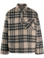 Represent checked quilted shirt jacket - Tons neutres - thumbnail