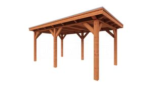 Tijdelijk 15% korting | Trendhout Buitenverblijf Florence 545x360 cm - Plat dak- Plat dak- Onbehandeld lariks Douglas hout- Trendhout