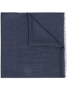 Brunello Cucinelli écharpe à bords francs - Bleu