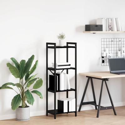 Boekenkast Zwart eiken 40 x 30 x 118 cm Bewerkt hout