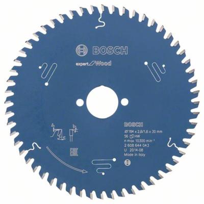 Bosch Accessories Expert for Wood 2608644043 Cirkelzaagblad 184 x 30 x 1.6 mm Aantal tanden: 56 1 stuk(s)