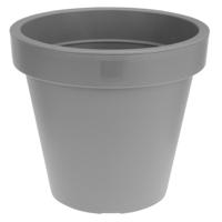Plantenpot/bloempot Terras Master- dubbelwandig kunststof - grijs - D60 x H55 cm
