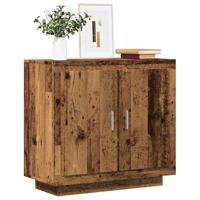 Dressoir 80x40x75 cm bewerkt hout oud houtkleurig