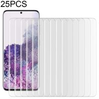 25 PC's voor Galaxy S20 9H HD 3D Curved Edge Tempered Glass Film (Transparant)