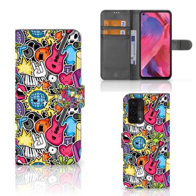 OPPO A54 5G | A74 5G | A93 5G | Wallet Case | met Pasjes | Punk Rock