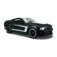 Speelgoedauto Ford Mustang Boss 302 2012 matzwart 1:24/20 x 8 x 6 cm - Speelgoed auto's - thumbnail