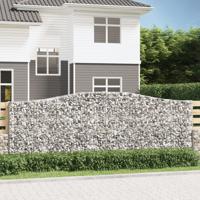 VidaXL Schanskorven 6 st gewelfd 400x30x140/160 cm ijzer - thumbnail