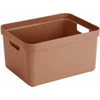 Sunware opbergbox Sigma Home - kunststof - 32 liter - terra - opberg dozen/bakken Sunware opbergbox Sigma Home - kunststof - 32 liter - terra - opberg dozen/bakken