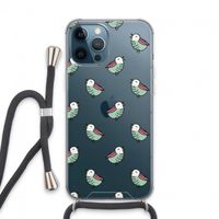 Vogeltjes: iPhone 13 Pro Max Transparant Hoesje met koord