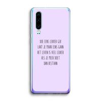 Gek: Huawei P30 Transparant Hoesje