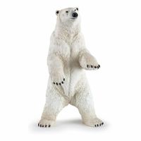Plastic speelgoed figuur staande ijsbeer 7 cm   - - thumbnail