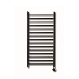 Elektrische Radiator Sanicare Qubic 126.4x60 cm 773W Mat Zwart Met Thermostaat Zwart En Bluetooth Sanicare