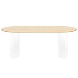 FÉST Plateau eettafel 200x90 transparant eiken blad