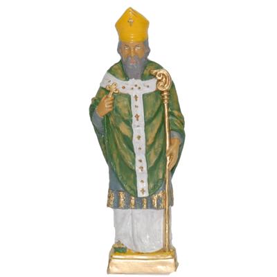 Beeld sint patrick - kunststof - 15 cm - decoratie kerstfiguur