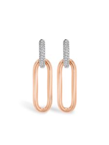 Pragnell boucles d'oreilles Havana en or rose 18ct à diamants