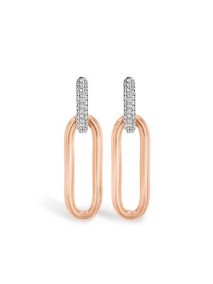 Pragnell boucles d'oreilles Havana en or rose 18ct à diamants