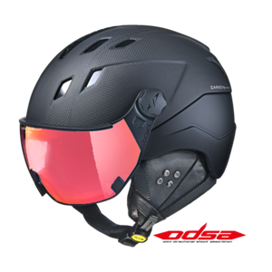 CP Corao+ Carbon skihelm zwart mat met meekleurend & polariserend vizier (3 Keuzes) - zeer veilig
