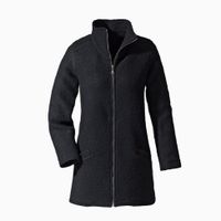 Walkstof jas van bio-wol met bio-katoen, zwart Maat: 36/38