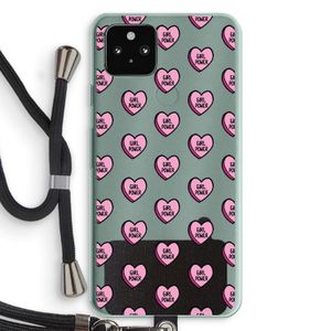 GIRL POWER: Pixel 5a 5G Transparant Hoesje met koord