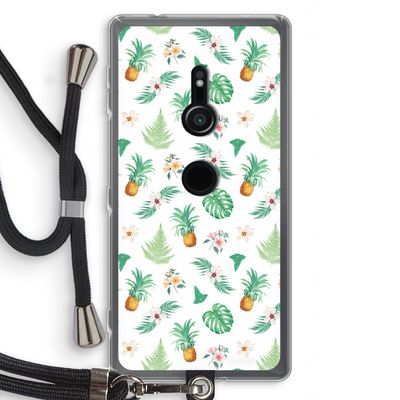 Ananas bladeren: Sony Xperia XZ2 Transparant Hoesje met koord