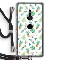 Ananas bladeren: Sony Xperia XZ2 Transparant Hoesje met koord