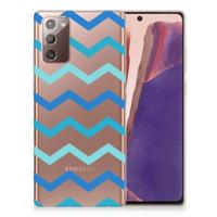Samsung Note 20 | TPU bumper | Zigzag Blauw