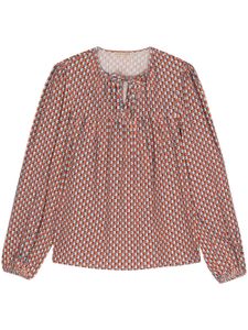 Stella Nova blouse en coton à imprimé graphique - Rouge