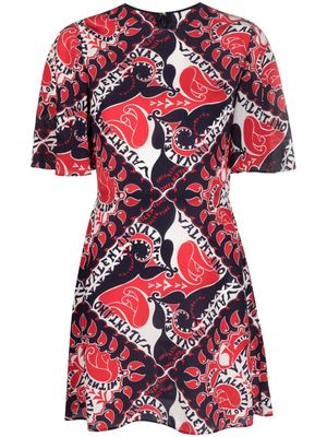 Valentino Garavani robe Archive Manifesto évasée - Rouge