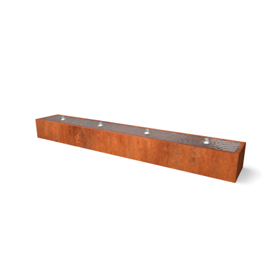 Taula cortenstaal watertafel 4000x600x400 mm - Geroba