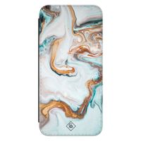Samsung Galaxy A54 flipcase - Marmer blauw goud