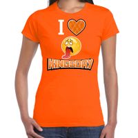 Oranje Koningsdag t-shirt - I love kingsday - dames - thumbnail