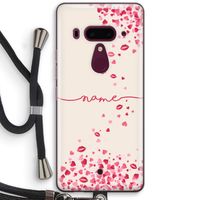 Hartjes en kusjes: HTC U12+ Transparant Hoesje met koord