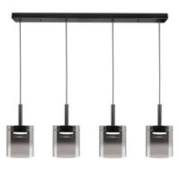 Highlight 5-lichts hanglampSalerno zwart met smoke glas - H5427.01
