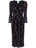 DVF Diane von Furstenberg robe mi-longue Priyanka à design réversible - Noir