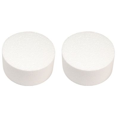 5x Piepschuim vorm ronde schijf/schijven 10 x 4 cm hobby/knutselmateriaal