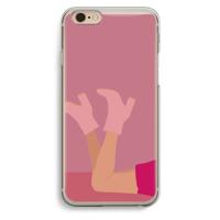 Pink boots: iPhone 6 / 6S Transparant Hoesje